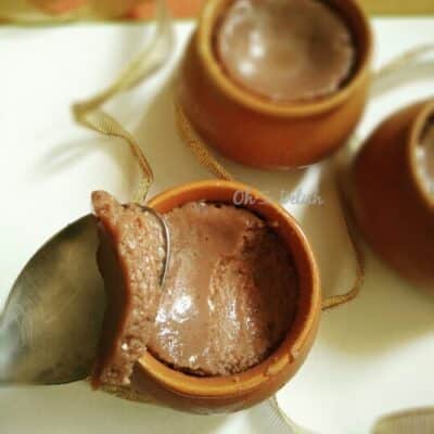 Bhapa Chocolate Mishti Doi (Baked Sweet Chocolate Yoghurt) - Plattershare - Recipes, food stories and food lovers