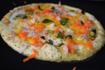 Savory Desi Egg Pizzas with Spiced Lentil Crust - Plattershare - Recipes, food stories and food lovers Savory Desi Egg Pizzas with Spiced Lentil Crust - Plattershare - Recipes, food stories and food lovers