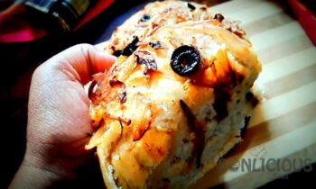Healthy Focaccia Bread With Caramelized Onions And Olives - Plattershare - Recipes, Food Stories And Food Enthusiasts