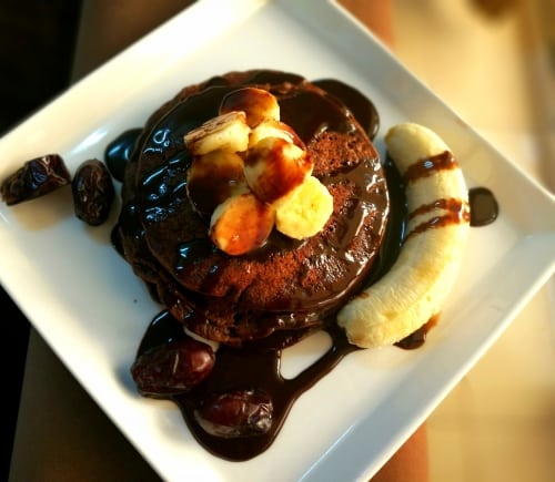 Dates Banana Multigrain Flour Chocolate Pancakes (Eggless) - Plattershare - Recipes, food stories and food lovers