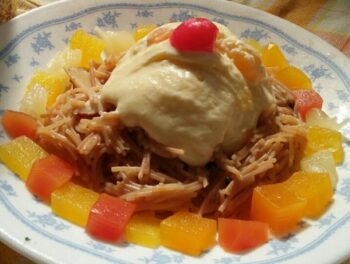 Vermicelli With Mixed Fruit Cottage Cheese Ice Cream - Plattershare - Recipes, food stories and food lovers