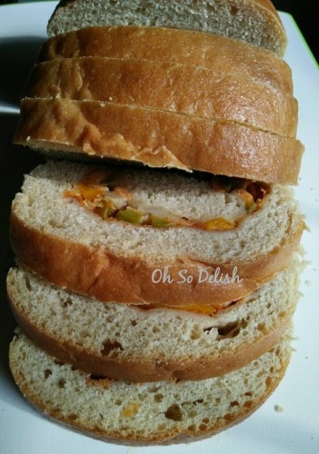 Chicken Salami Stuffed Swirl Bread - Plattershare - Recipes, Food Stories And Food Enthusiasts