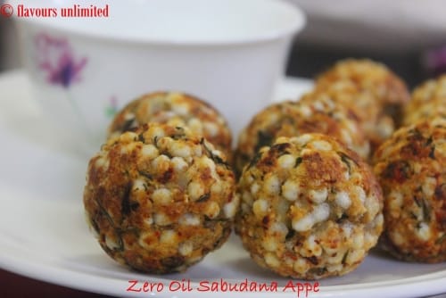 Zero Oil Sabudana Appe - Plattershare - Recipes, food stories and food lovers