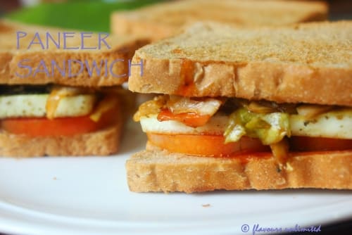 Quick Healthy Yummy Paneer Sandwiches - Plattershare - Recipes, food stories and food lovers