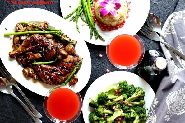 Chicken Legs & Mushroom Cooked In Balsamic Vinegar - Plattershare - Recipes, food stories and food lovers