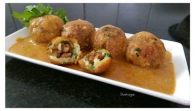 Stuffed Mushroom Kofta In Tomato Gravy - Plattershare - Recipes, food stories and food lovers