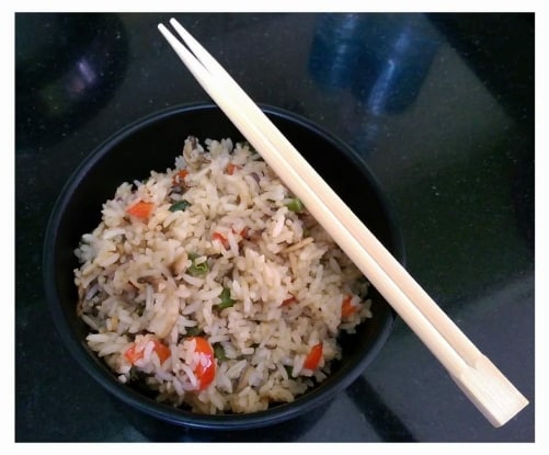 Mushroom Fried Rice - Plattershare - Recipes, food stories and food lovers