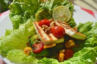 Grilled Paneer & Summer Vegetable Salad with Lemon-Pepper Dressing - Plattershare - Recipes, food stories and food lovers Grilled Paneer & Summer Vegetable Salad with Lemon-Pepper Dressing - Plattershare - Recipes, food stories and food lovers