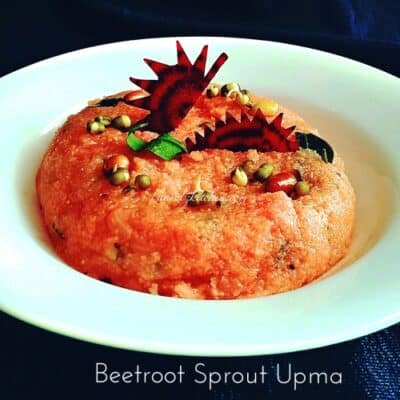 Rava Upma With A Healthy Twist- Beetroot & Sprout Upma - Plattershare - Recipes, food stories and food lovers