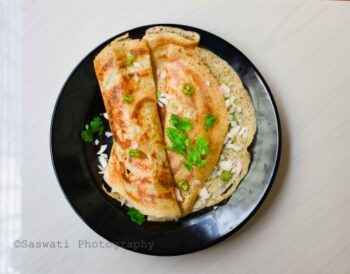 Ghee Roast Onion Dosa - Plattershare - Recipes, food stories and food enthusiasts