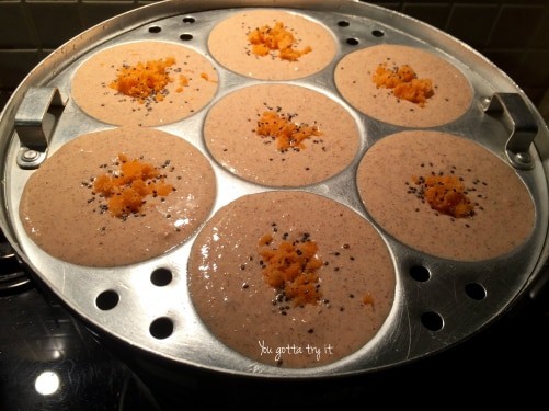Carrot Chia Seeds Idli - Plattershare - Recipes, food stories and food enthusiasts