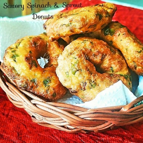 Savory Spinach & Sprout Donuts - Plattershare - Recipes, food stories and food enthusiasts