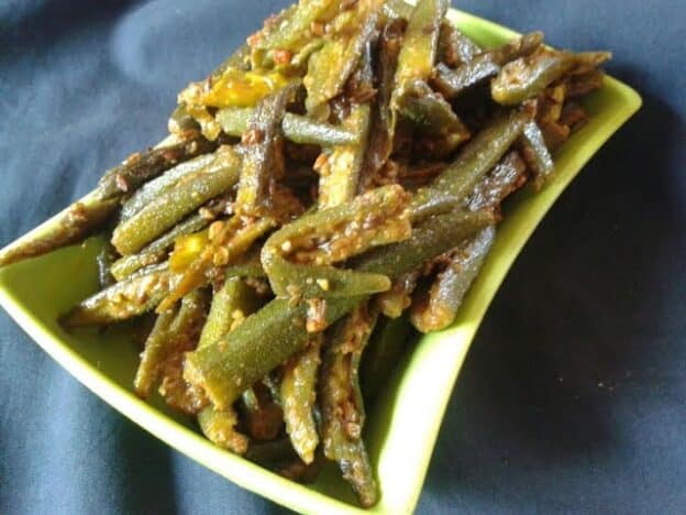 No Onion Bhindi Masala - Plattershare - Recipes, Food Stories And Food Enthusiasts