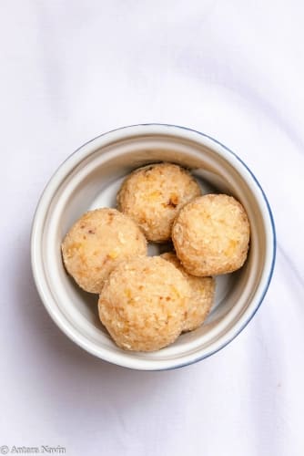 Soft, Flavorful And Melt-In Coconut Balls Without Condensed Milk Or Khoya - Plattershare - Recipes, food stories and food lovers