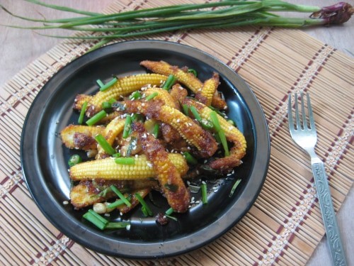 Honey Chilli Baby Corn - Plattershare - Recipes, food stories and food enthusiasts
