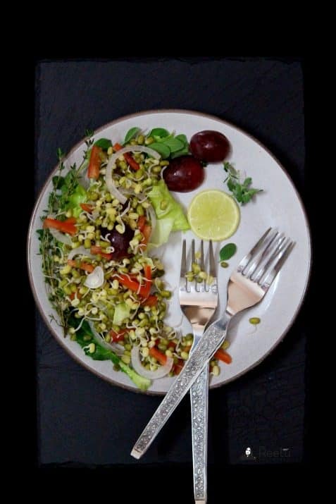 Sprout Bean Salad - Plattershare - Recipes, Food Stories And Food Enthusiasts
