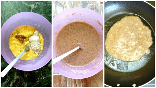 Ragi~Banana Pancakes Sweetened With Honey - Plattershare - Recipes, Food Stories And Food Enthusiasts