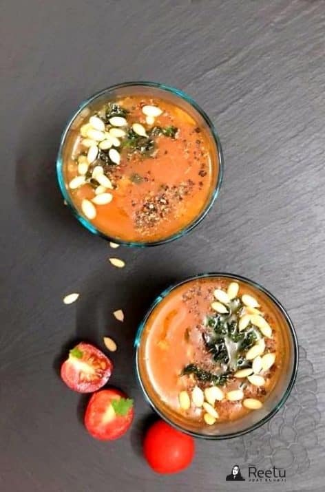 Roasted Tomato And Basil Soup - Plattershare - Recipes, food stories and food lovers