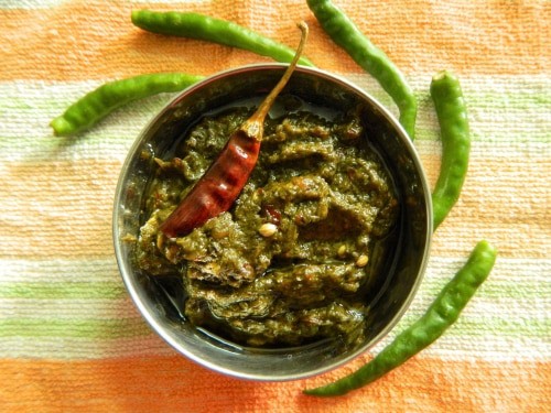 Sorrel Leaves Chili Pickle - Plattershare - Recipes, food stories and food lovers