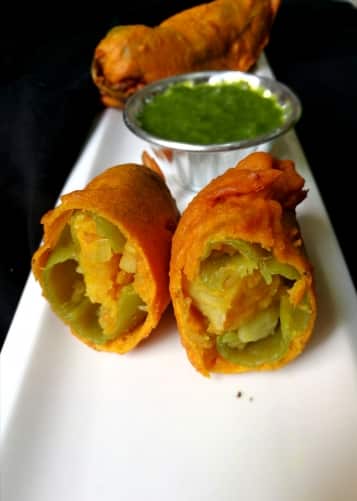 Rajasthani Mirchi Bada/ Stuffed Chilli Fritters - Plattershare - Recipes, Food Stories And Food Enthusiasts