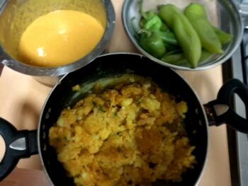 Rajasthani Mirchi Bada/ Stuffed Chilli Fritters - Plattershare - Recipes, food stories and food lovers