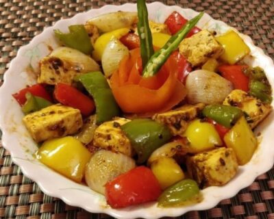 Tri-Color Pepper Paneer: A Light & Flavorful Vegetarian Dish - Plattershare - Recipes, food stories and food lovers Tri-Color Pepper Paneer: A Light & Flavorful Vegetarian Dish - Plattershare - Recipes, food stories and food lovers
