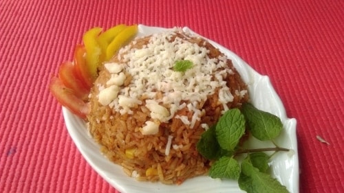 Cheesy Rice - Plattershare - Recipes, Food Stories And Food Enthusiasts