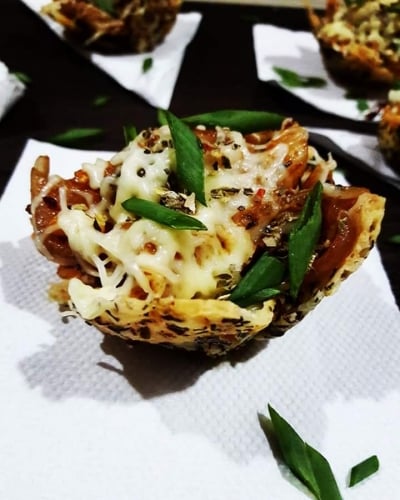 Pasta Cheese Cups - Plattershare - Recipes, Food Stories And Food Enthusiasts