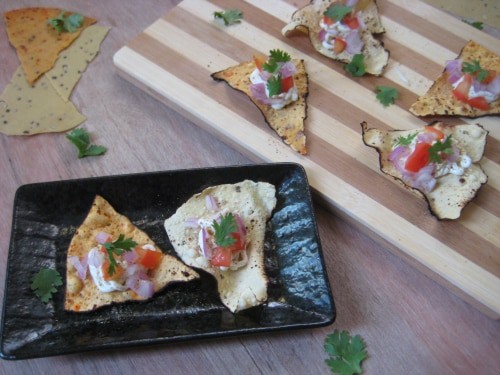 Assorted Papad Canapes / Healthy Papad Snack - Plattershare - Recipes, food stories and food lovers