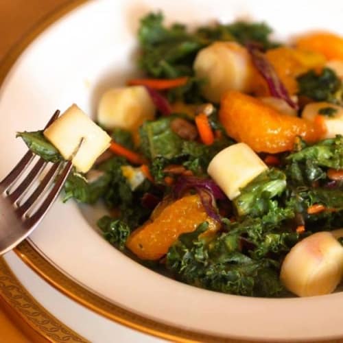 Kale Salad With Hearts Of Palm And Citrus Vinaigrette - Plattershare - Recipes, Food Stories And Food Enthusiasts