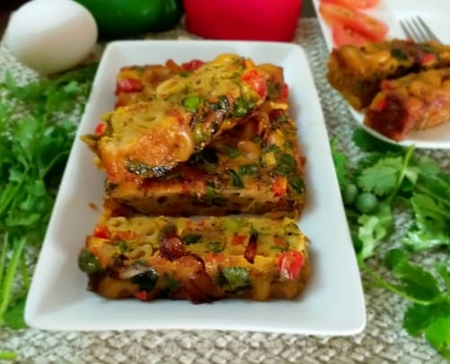 Veggie Macaroni Frittata - Plattershare - Recipes, food stories and food lovers