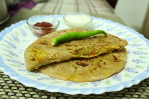 Vegetable Paratha - Plattershare - Recipes, Food Stories And Food Enthusiasts