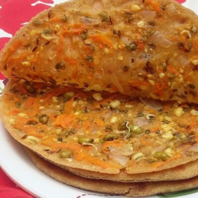 Healthy Stuffed Carrot & Moong Sprout Paratha (Indian Flatbread) - Plattershare - Recipes, food stories and food lovers Healthy Stuffed Carrot & Moong Sprout Paratha (Indian Flatbread) - Plattershare - Recipes, food stories and food lovers