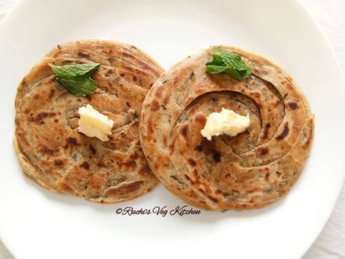 Mint Lachcha Paratha - Plattershare - Recipes, Food Stories And Food Enthusiasts