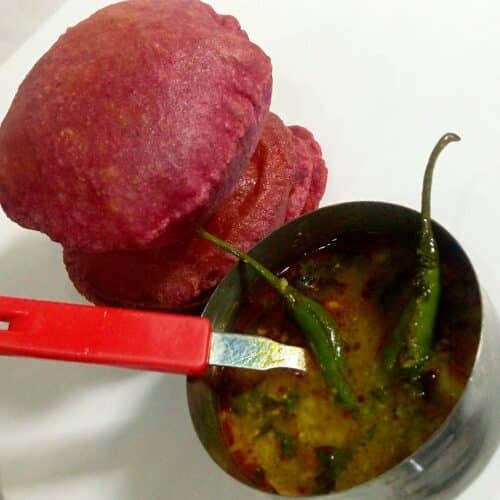 Beetroot Poories - Plattershare - Recipes, food stories and food enthusiasts