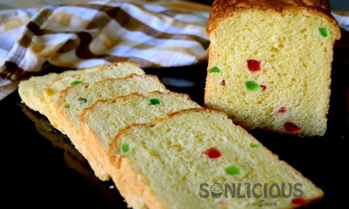Sweet Eggless Tutti Frutti Bread - Plattershare - Recipes, food stories and food lovers