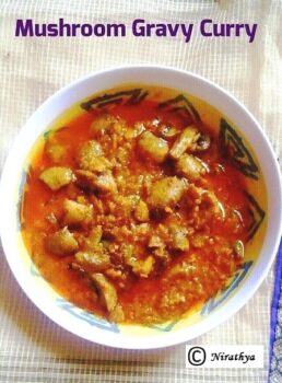 Mushroom Gravy Curry â???? Indian Restaurant Style { Vegan Version } - Plattershare - Recipes, food stories and food lovers