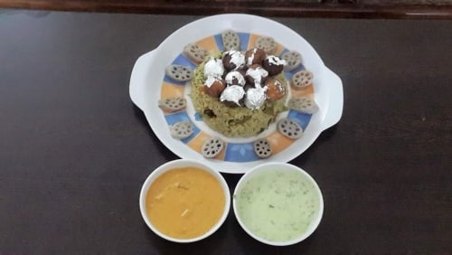 Haryali Moti Biryani , With Haryali Raita - Plattershare - Recipes, Food Stories And Food Enthusiasts