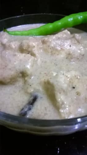 Paneer In White Gravy - Plattershare - Recipes, Food Stories And Food Enthusiasts