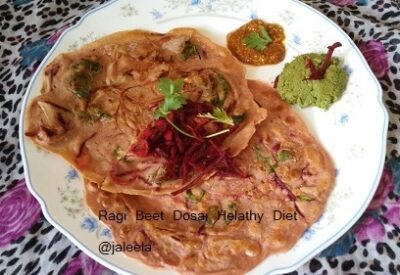 Healthy Diet Ragi Beet Dosa - Plattershare - Recipes, Food Stories And Food Enthusiasts
