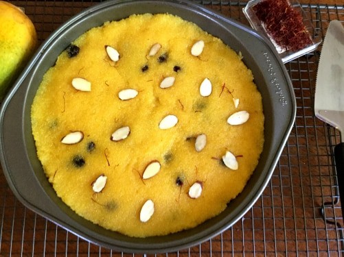 Golden Mango Sheera/Saffron-Flavored Mango Semolina Pudding - Plattershare - Recipes, Food Stories And Food Enthusiasts