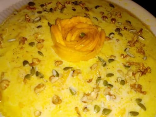 Bigbasket,Mango Rose In Rabdi - Plattershare - Recipes, food stories and food lovers