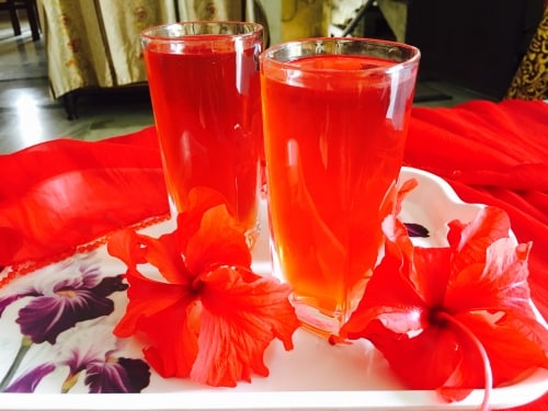 Hibiscus Sharbat - Plattershare - Recipes, food stories and food lovers