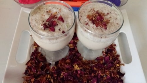 Gulkand Rose Thandai - Plattershare - Recipes, food stories and food lovers