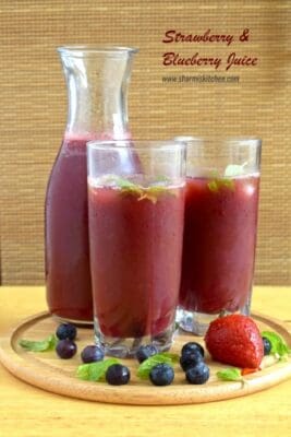 Strawberry And Blueberry Juice - Plattershare - Recipes, food stories and food lovers