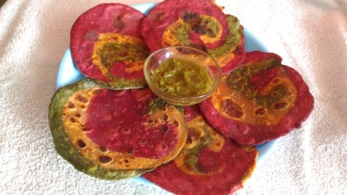 Tri Color Paratha - Plattershare - Recipes, Food Stories And Food Enthusiasts