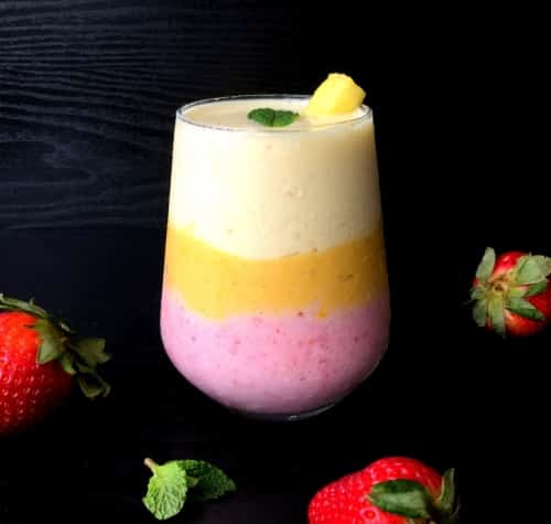 Tropical Layered Smoothie (Vegan And Sugar Free) - Plattershare - Recipes, Food Stories And Food Enthusiasts