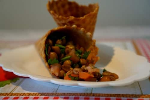 Icecreamcone Peanut Chaat - Plattershare - Recipes, Food Stories And Food Enthusiasts