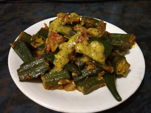 Ladies Finger With Mustard Sauce - Plattershare - Recipes, Food Stories And Food Enthusiasts