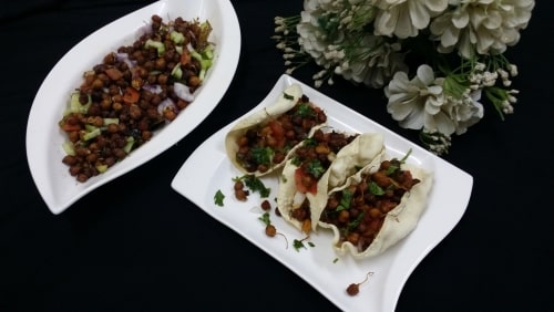 Microwave Papad Tacos - Plattershare - Recipes, food stories and food enthusiasts